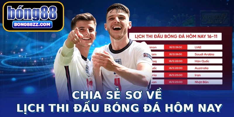 Chia sẻ sơ về lịch thi đấu bóng đá hôm nay
