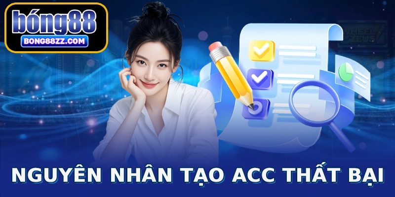 Nguyên nhân tạo acc thất bại